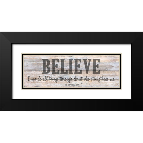 Verse Panel A Black Modern Wood Framed Art Print with Double Matting by Kimberly, Allen