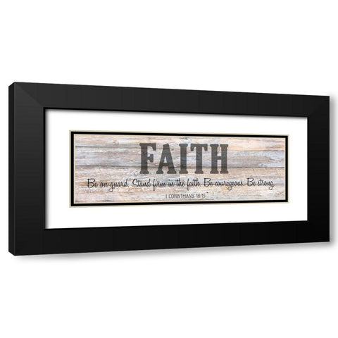 Verse Panel B Black Modern Wood Framed Art Print with Double Matting by Kimberly, Allen