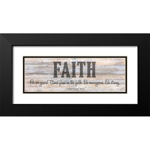 Verse Panel B Black Modern Wood Framed Art Print with Double Matting by Kimberly, Allen