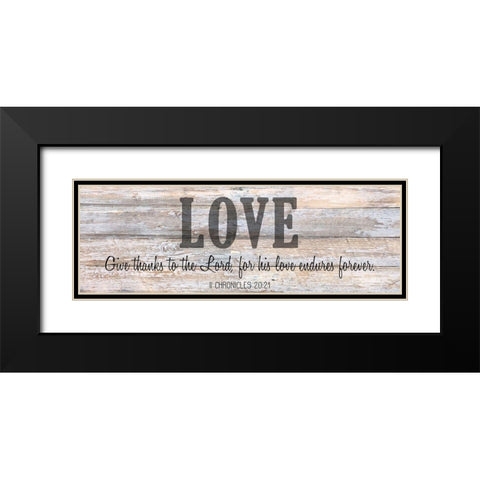 Verse Panel C Black Modern Wood Framed Art Print with Double Matting by Kimberly, Allen