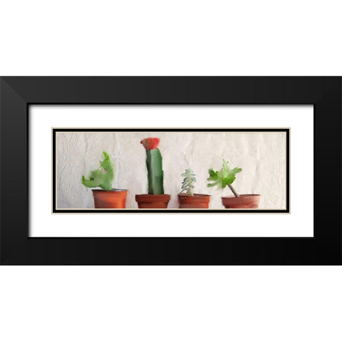 Potted Row Black Modern Wood Framed Art Print with Double Matting by Kimberly, Allen