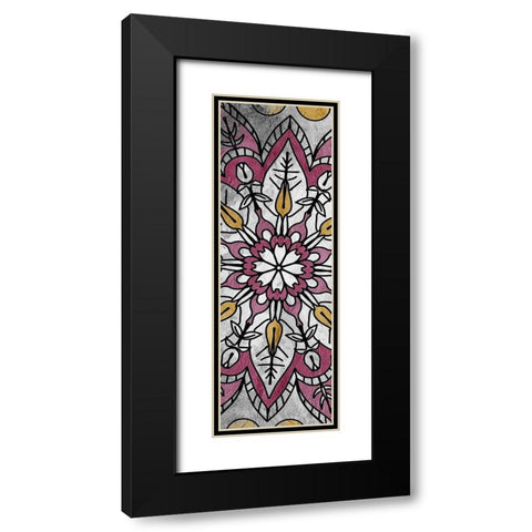 Mandala Panel 2 Black Modern Wood Framed Art Print with Double Matting by Kimberly, Allen