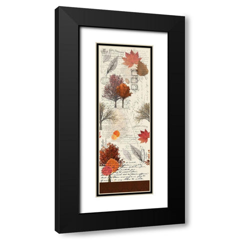 Fall Time Panel Black Modern Wood Framed Art Print with Double Matting by Kimberly, Allen