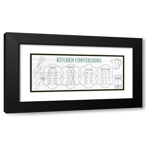 Kitchen Conversion C Black Modern Wood Framed Art Print with Double Matting by Kimberly, Allen