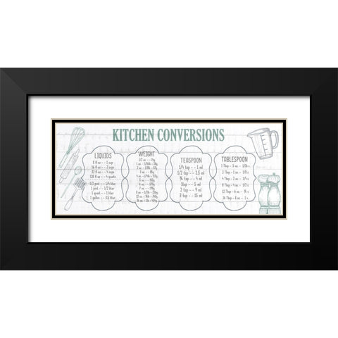 Kitchen Conversion C Black Modern Wood Framed Art Print with Double Matting by Kimberly, Allen