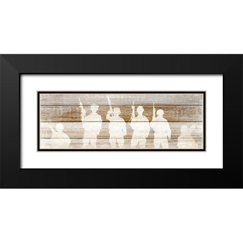 In the Military 1 Black Modern Wood Framed Art Print with Double Matting by Kimberly, Allen