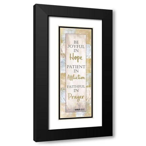 Hope Affliction Prayer Black Modern Wood Framed Art Print with Double Matting by Kimberly, Allen