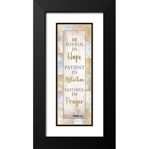 Hope Affliction Prayer Black Modern Wood Framed Art Print with Double Matting by Kimberly, Allen