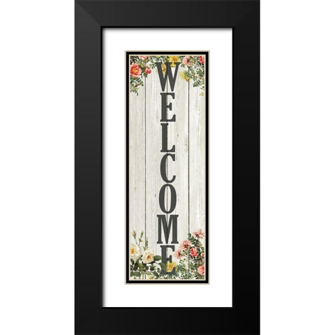 Welcome Black Modern Wood Framed Art Print with Double Matting by Kimberly, Allen
