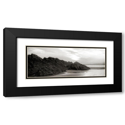 Quiet Beach Black Modern Wood Framed Art Print with Double Matting by Kimberly, Allen