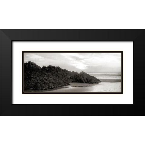 Quiet Beach Black Modern Wood Framed Art Print with Double Matting by Kimberly, Allen