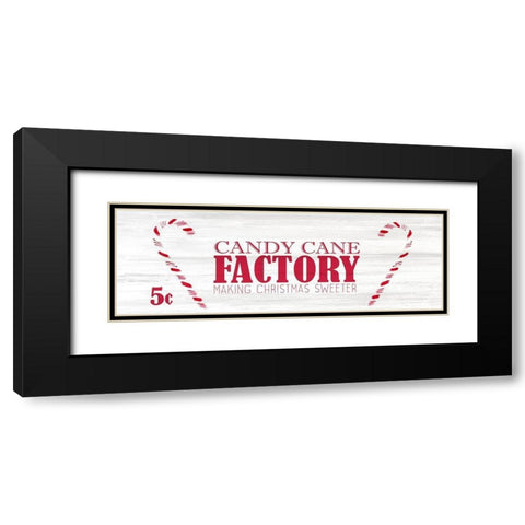 Candy Cane Factory 1 Black Modern Wood Framed Art Print with Double Matting by Kimberly, Allen