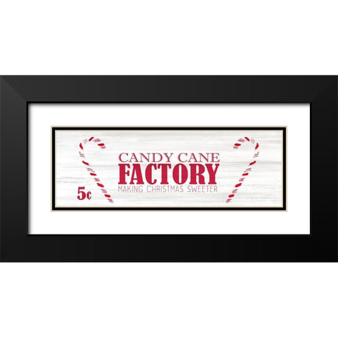 Candy Cane Factory 1 Black Modern Wood Framed Art Print with Double Matting by Kimberly, Allen
