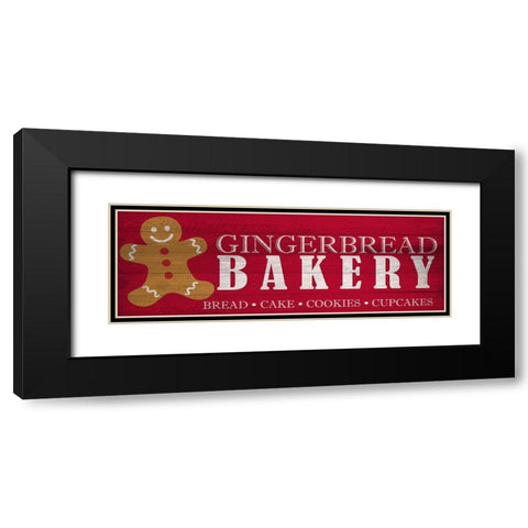 Gingerbread Bakery 1 Black Modern Wood Framed Art Print with Double Matting by Kimberly, Allen