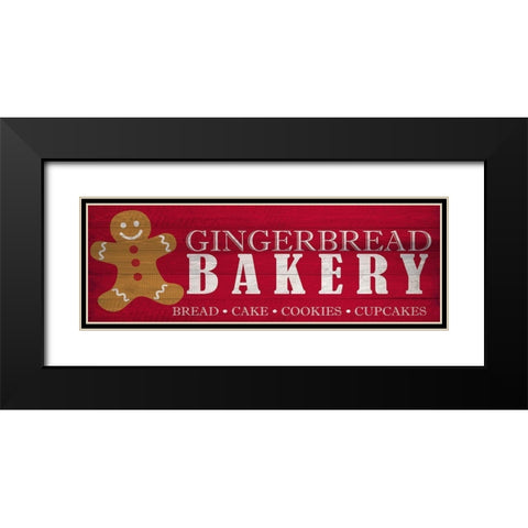 Gingerbread Bakery 1 Black Modern Wood Framed Art Print with Double Matting by Kimberly, Allen