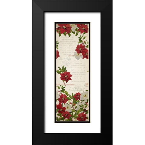 Poinsettia Christmas v2 Black Modern Wood Framed Art Print with Double Matting by Kimberly, Allen