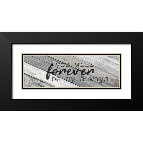 Forever Family 4 Black Modern Wood Framed Art Print with Double Matting by Kimberly, Allen