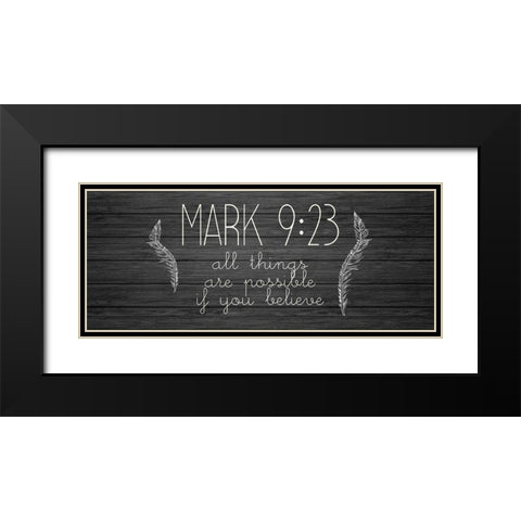 Mark 9 23 Black Modern Wood Framed Art Print with Double Matting by Kimberly, Allen
