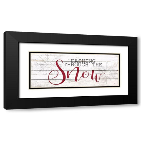 Dashing Through The Snow Black Modern Wood Framed Art Print with Double Matting by Kimberly, Allen