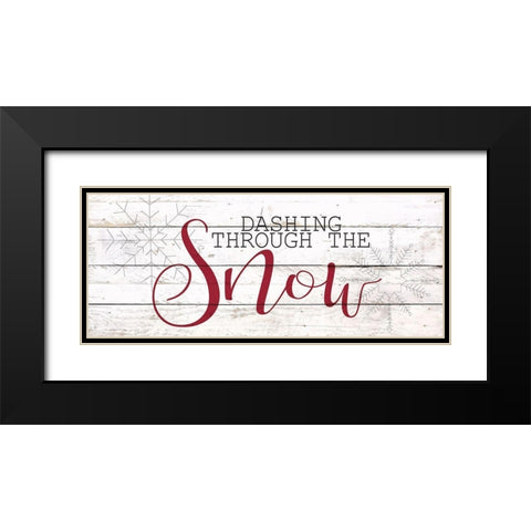 Dashing Through The Snow Black Modern Wood Framed Art Print with Double Matting by Kimberly, Allen