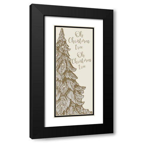 Oh Christmas Tree Black Modern Wood Framed Art Print with Double Matting by Kimberly, Allen