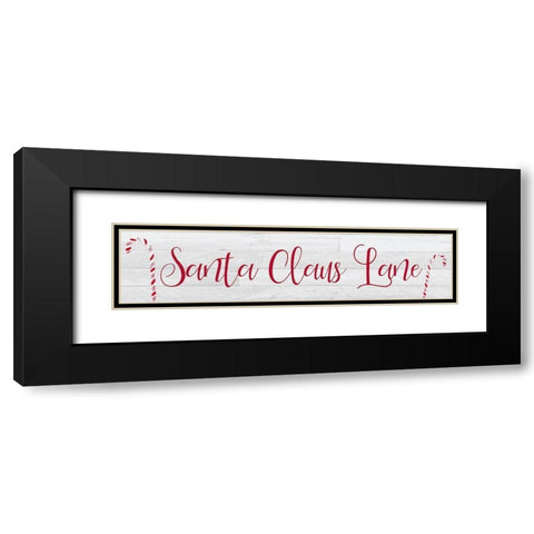 Santa Claus Lane Black Modern Wood Framed Art Print with Double Matting by Kimberly, Allen