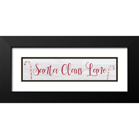 Santa Claus Lane Black Modern Wood Framed Art Print with Double Matting by Kimberly, Allen