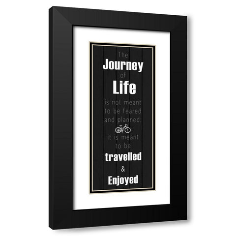 Journey 1 Black Modern Wood Framed Art Print with Double Matting by Kimberly, Allen