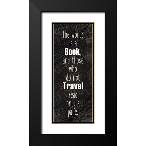 Wander 1 Black Modern Wood Framed Art Print with Double Matting by Kimberly, Allen