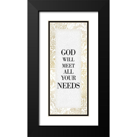 God Will 3 Black Modern Wood Framed Art Print with Double Matting by Kimberly, Allen