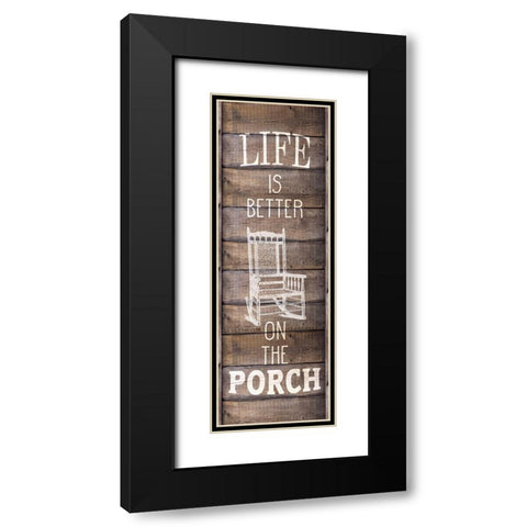 Life is Better Black Modern Wood Framed Art Print with Double Matting by Kimberly, Allen