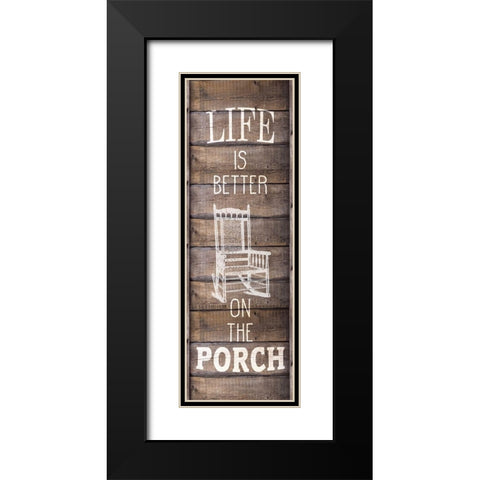 Life is Better Black Modern Wood Framed Art Print with Double Matting by Kimberly, Allen