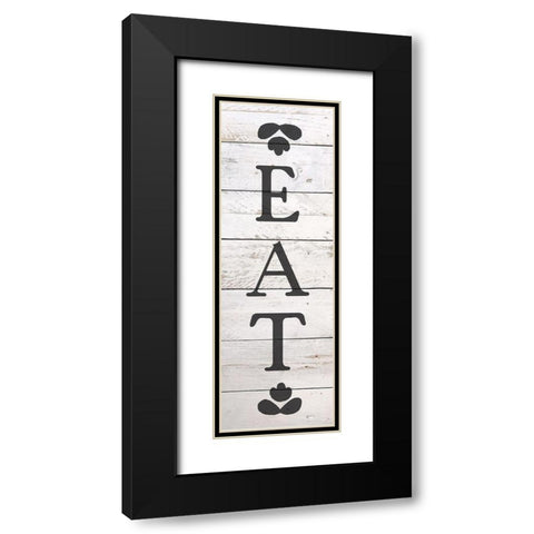 Eat Panel Black Modern Wood Framed Art Print with Double Matting by Kimberly, Allen