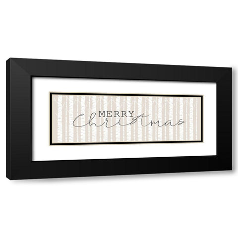 Merry Christmas Aspens Black Modern Wood Framed Art Print with Double Matting by Kimberly, Allen
