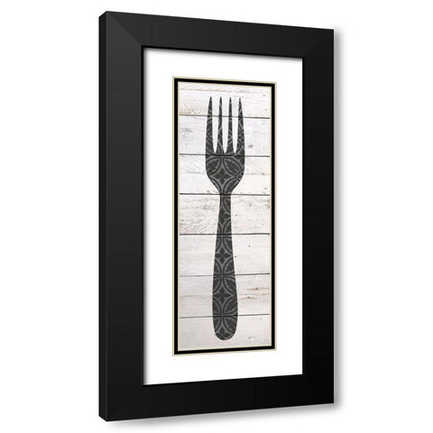 Utensils 1 Black Modern Wood Framed Art Print with Double Matting by Kimberly, Allen