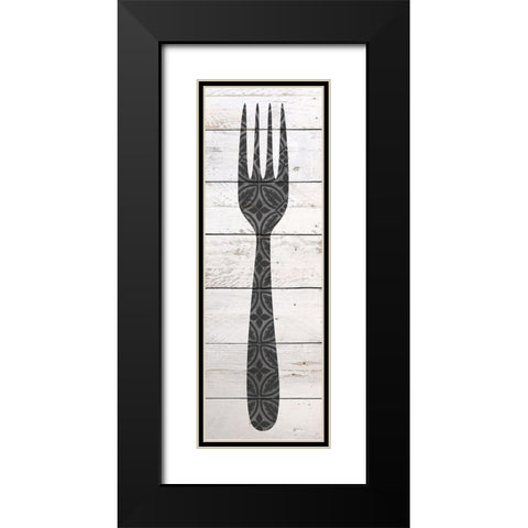 Utensils 1 Black Modern Wood Framed Art Print with Double Matting by Kimberly, Allen