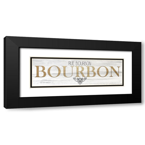 Bourbon Street Black Modern Wood Framed Art Print with Double Matting by Kimberly, Allen