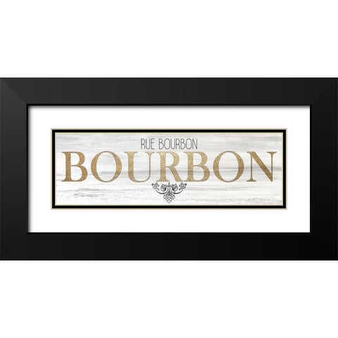 Bourbon Street Black Modern Wood Framed Art Print with Double Matting by Kimberly, Allen