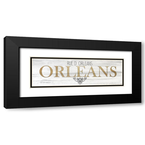 Orleans Street Black Modern Wood Framed Art Print with Double Matting by Kimberly, Allen