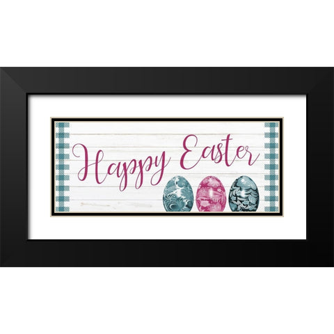 Happy Easter Black Modern Wood Framed Art Print with Double Matting by Kimberly, Allen