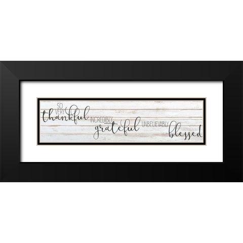 So Very Thankful Black Modern Wood Framed Art Print with Double Matting by Kimberly, Allen