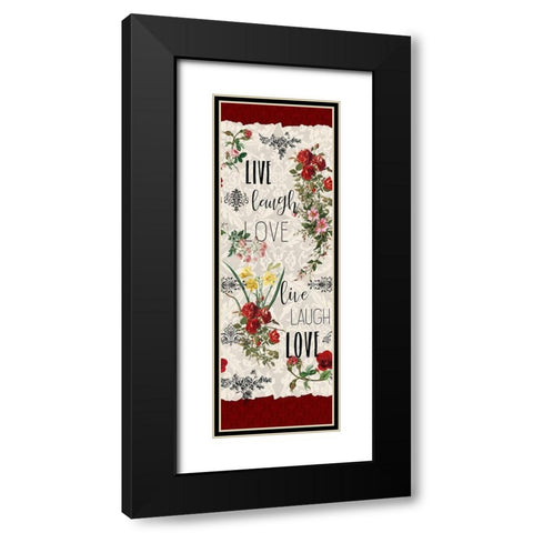 Live Laugh Love Panel Black Modern Wood Framed Art Print with Double Matting by Kimberly, Allen