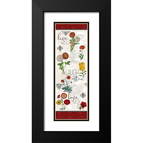 Live Well Panel Black Modern Wood Framed Art Print with Double Matting by Kimberly, Allen
