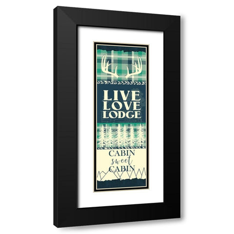 Welcome to the Woods Panel B Black Modern Wood Framed Art Print with Double Matting by Kimberly, Allen