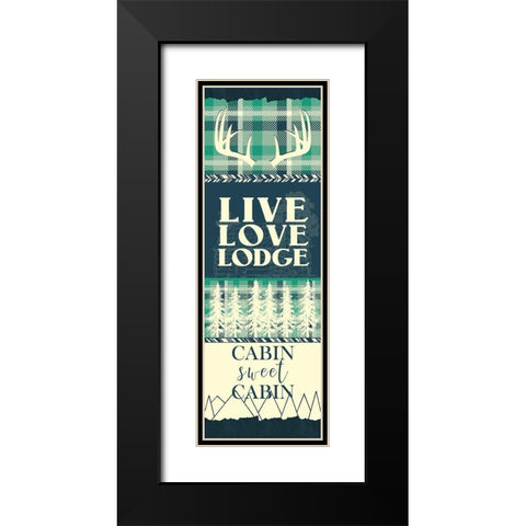 Welcome to the Woods Panel B Black Modern Wood Framed Art Print with Double Matting by Kimberly, Allen