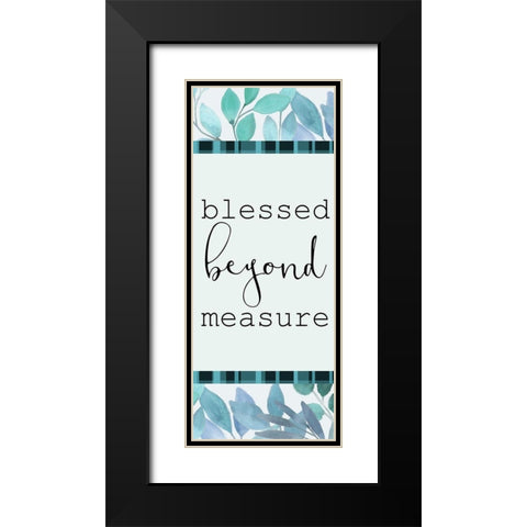 Blue Hues 14 Black Modern Wood Framed Art Print with Double Matting by Kimberly, Allen