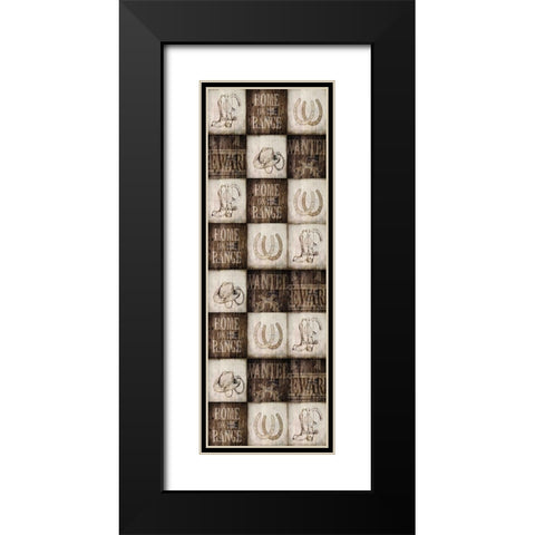 Home on the Range Panel Black Modern Wood Framed Art Print with Double Matting by Kimberly, Allen