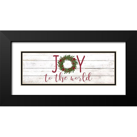Joy to the World Black Modern Wood Framed Art Print with Double Matting by Kimberly, Allen