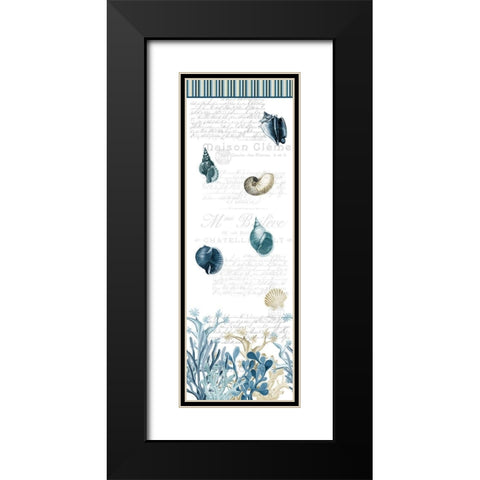 Coastal Coral Panel Black Modern Wood Framed Art Print with Double Matting by Kimberly, Allen