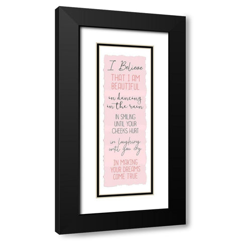 Believe A Black Modern Wood Framed Art Print with Double Matting by Kimberly, Allen